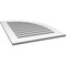 Ekena Millwork Quarter Round Top Right Surface Mount PVC Gable Vent w/ 3-1/2"W x 1"P Standard Frame, 26"W x 34"H GVPQR26X3401SF - alternate 5